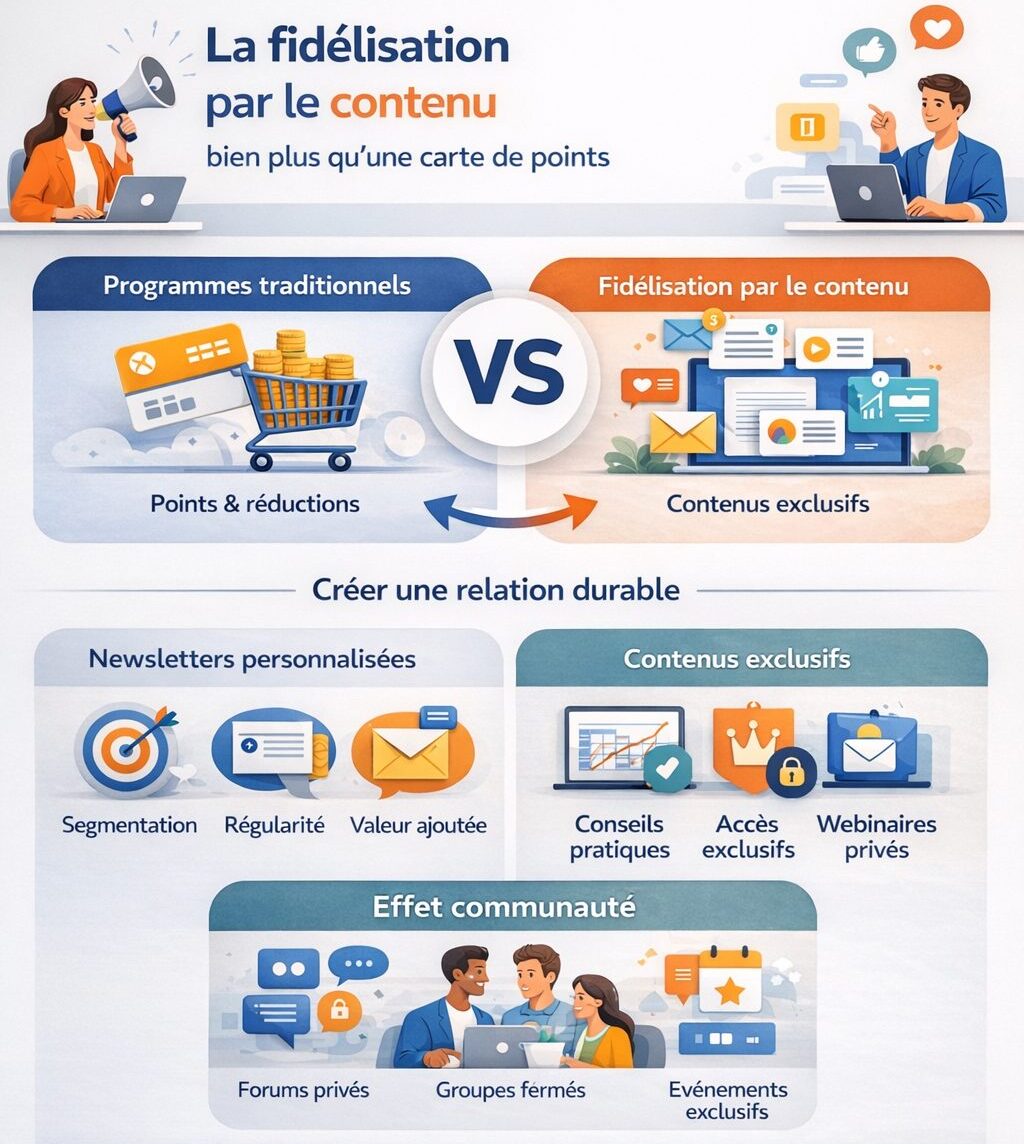 Infographie de la fidélisation par le contenu